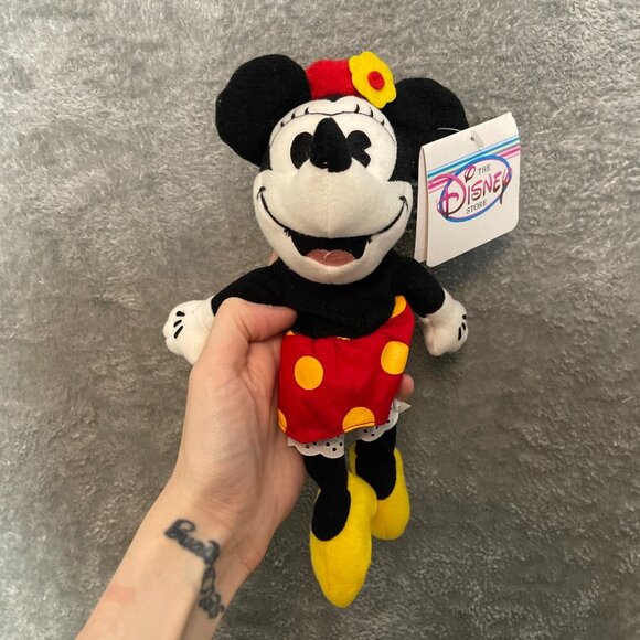 Disney Store Mini Bean Bag 30's Vintage Style Minnie Mouse Plush Animal NWT - Picture 1 of 11